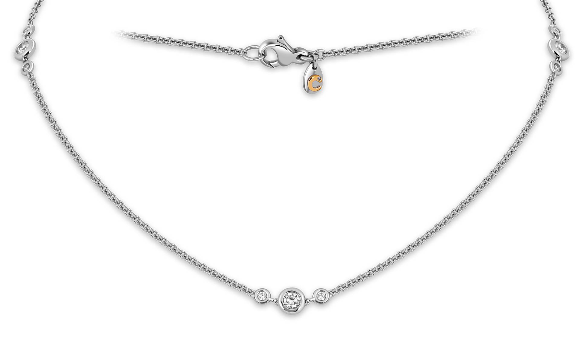 Колье из белого золота с бриллиантами 