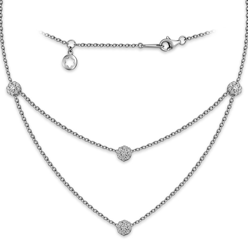 Колье из белого золота с бриллиантами (059133)