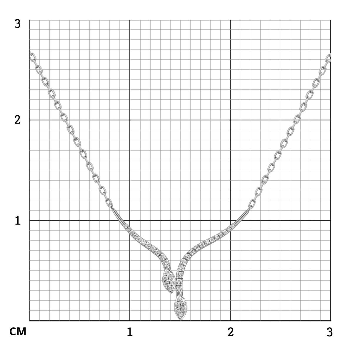 Колье из белого золота с бриллиантами (060541)