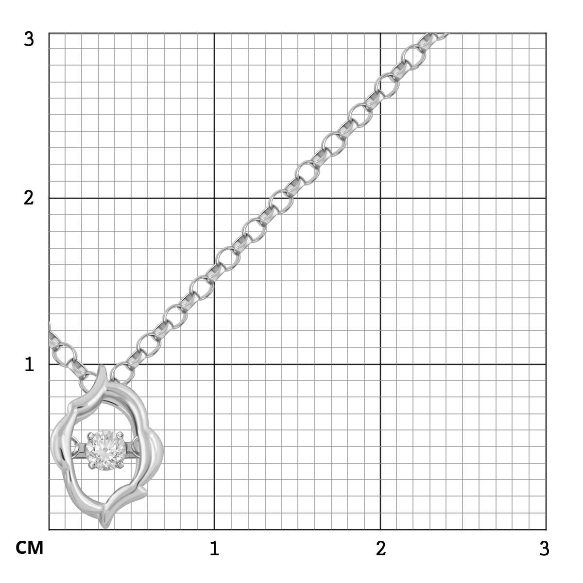 Колье из белого золота с 