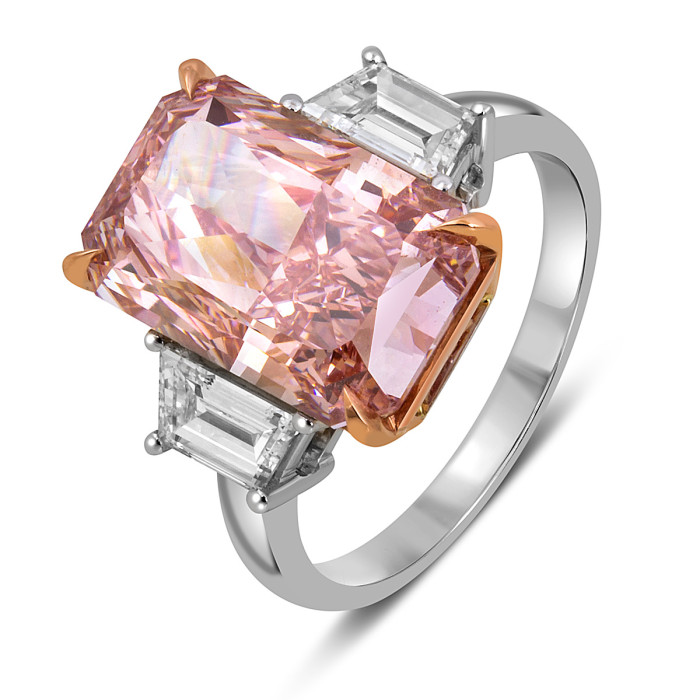 Помолвочное кольцо из белого золота с бриллиантами (053462)