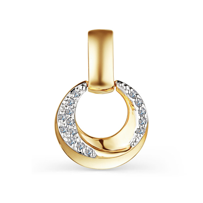 Кулон из жёлтого золота с бриллиантами (048998)