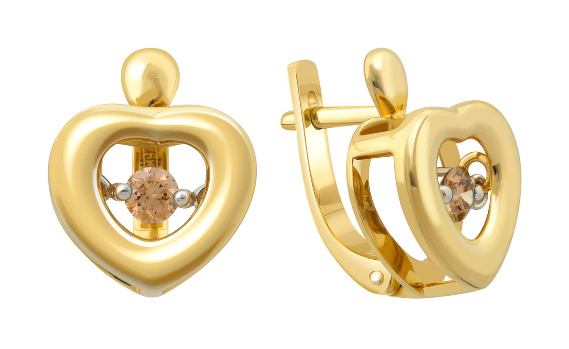 Серьги из жёлтого золота с 