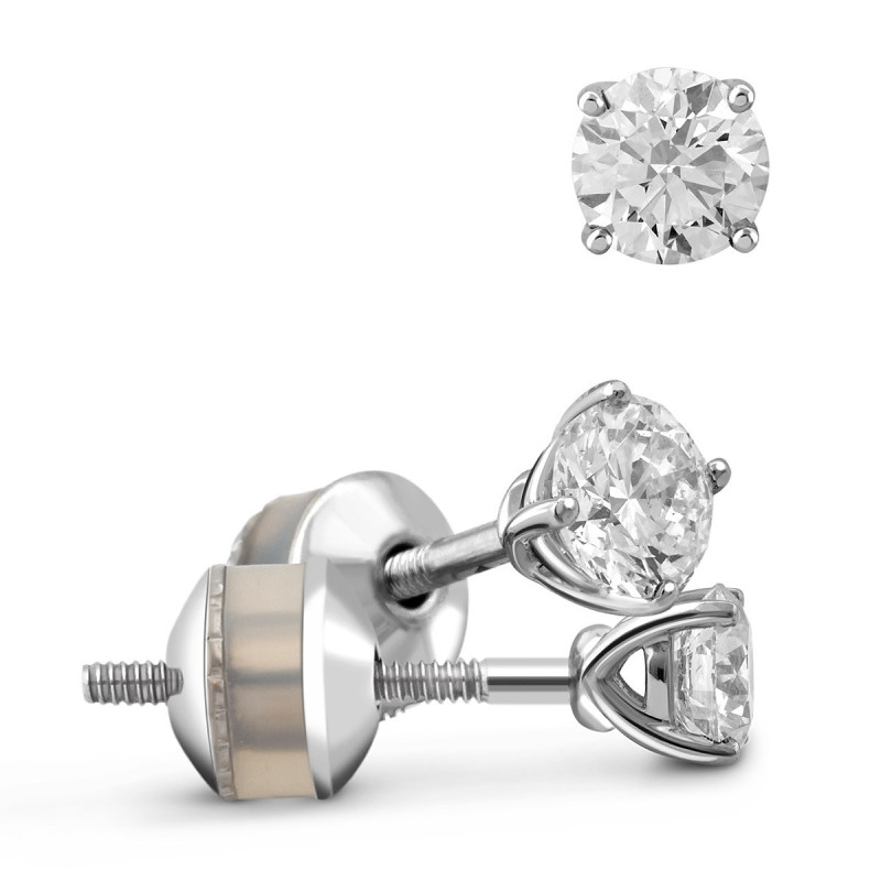 Пусеты из белого золота с бриллиантами (027783) Пусеты из белого золота с бриллиантами (027783)