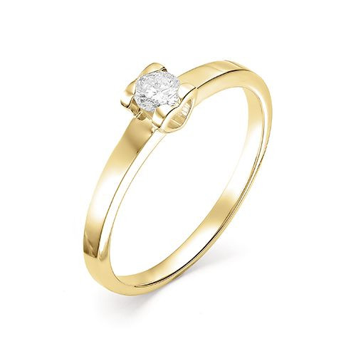 Помолвочное кольцо из жёлтого золота с бриллиантом (034815)