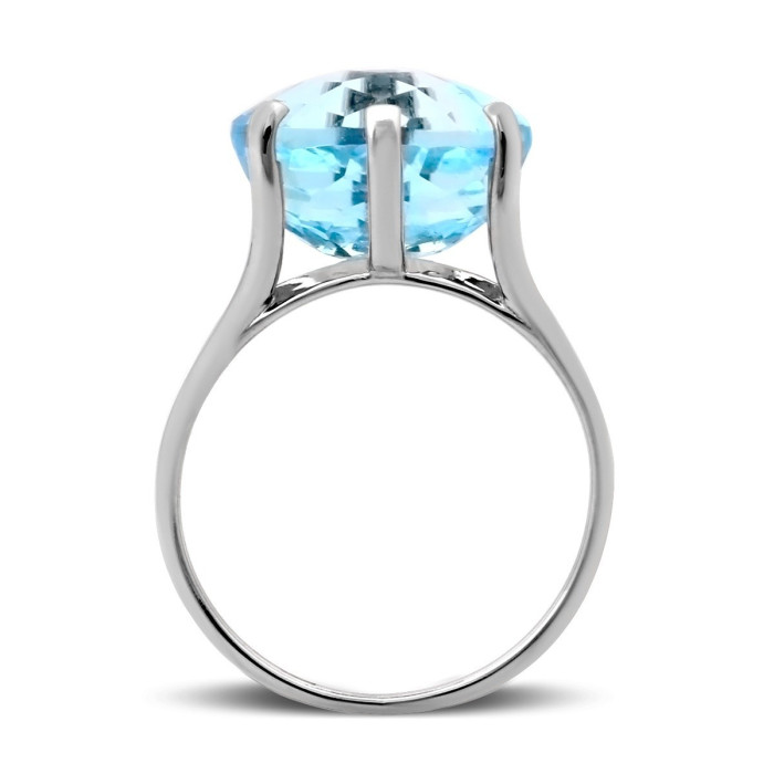 Кольцо из белого золота с топазом (028566)