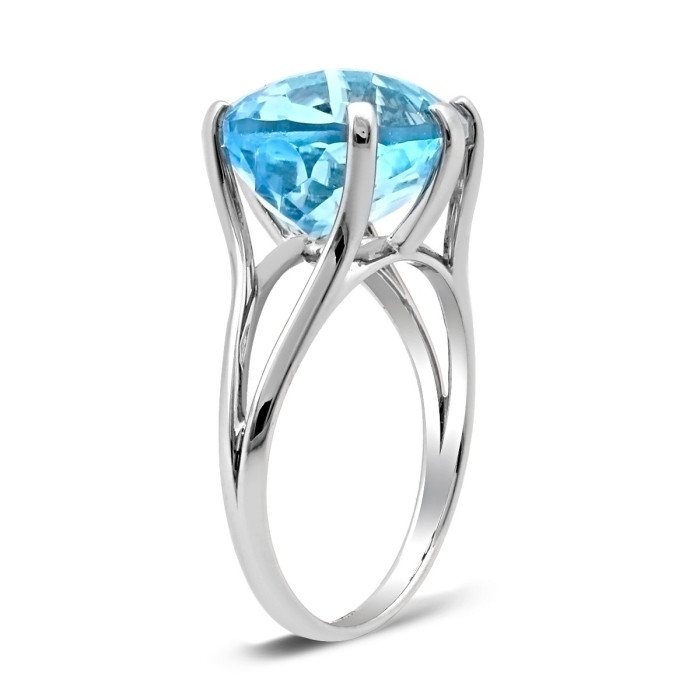 Кольцо из белого золота с топазом (028566)