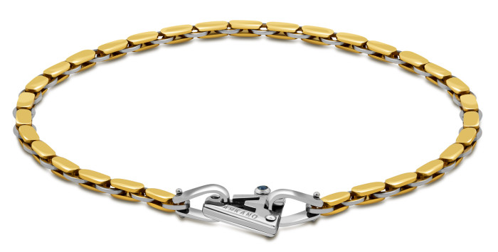 Браслет из комбинированного золота с чёрным бриллиантом ARKANO (029964)