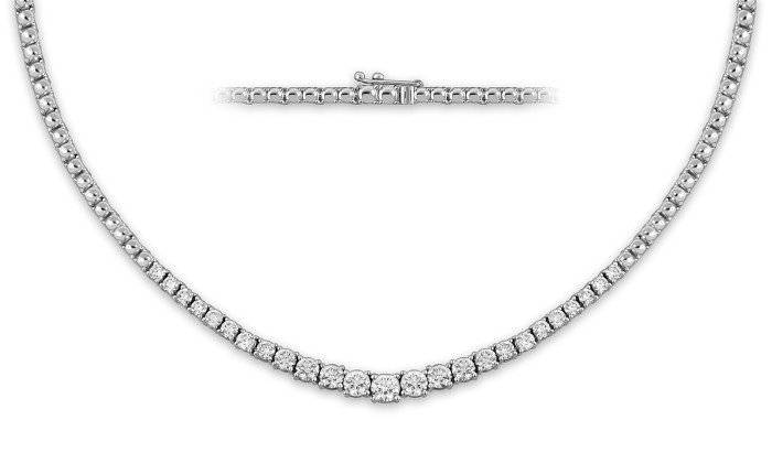 Колье из белого золота с бриллиантами (051929)