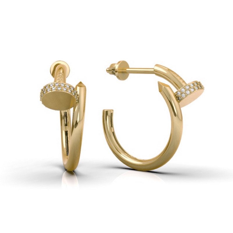 Серьги из жёлтого золота с бриллиантами (051795)