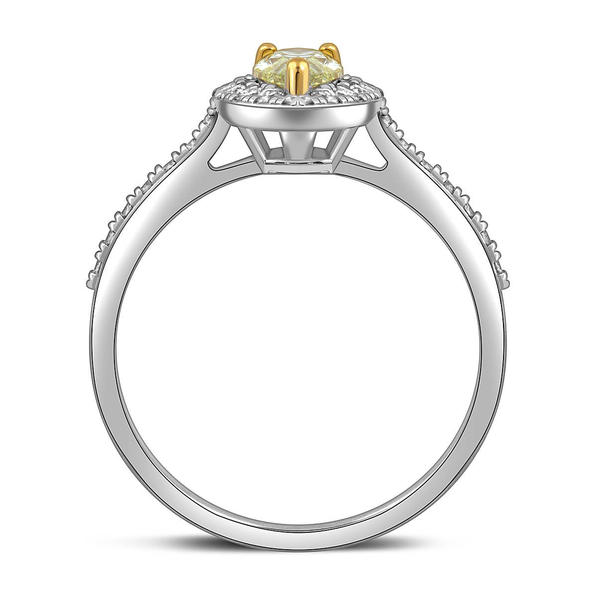 Кольцо из  белого золота с бриллиантами (057786)