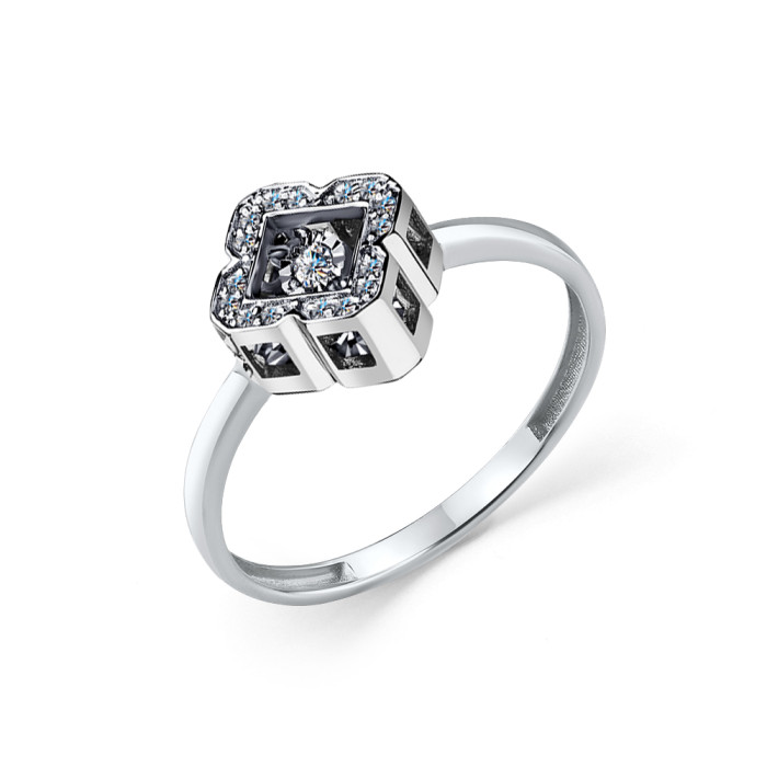 Кольцо из белого золота с бриллиантами (055861)