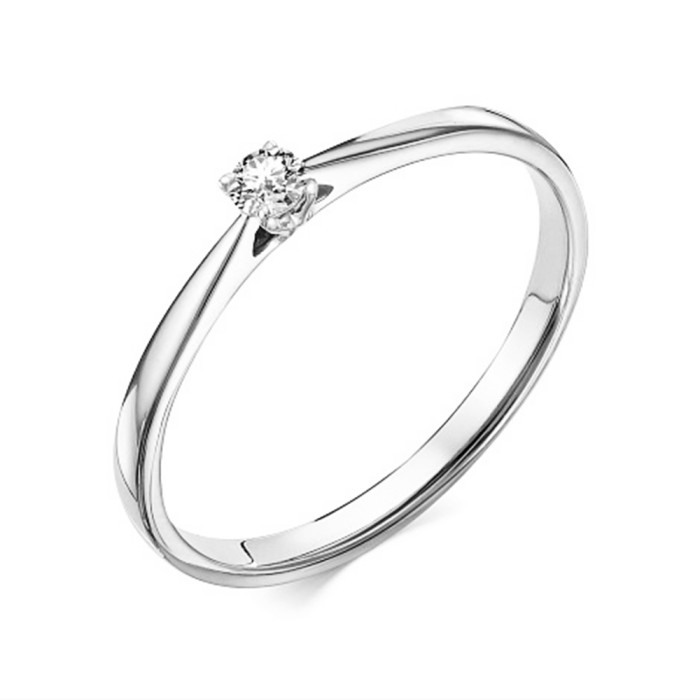 Помолвочное кольцо из белого золота с бриллиантом (031310)