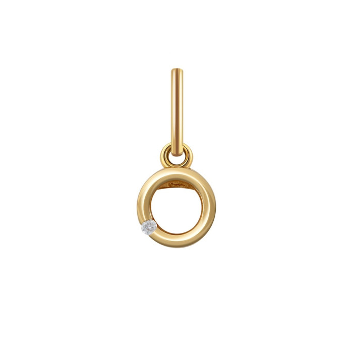 Кулон из жёлтого золота с бриллиантом (010687)