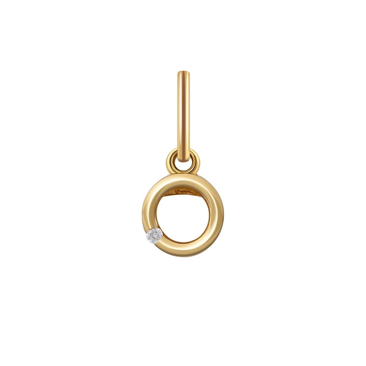 Кулон из жёлтого золота с бриллиантом (010687)