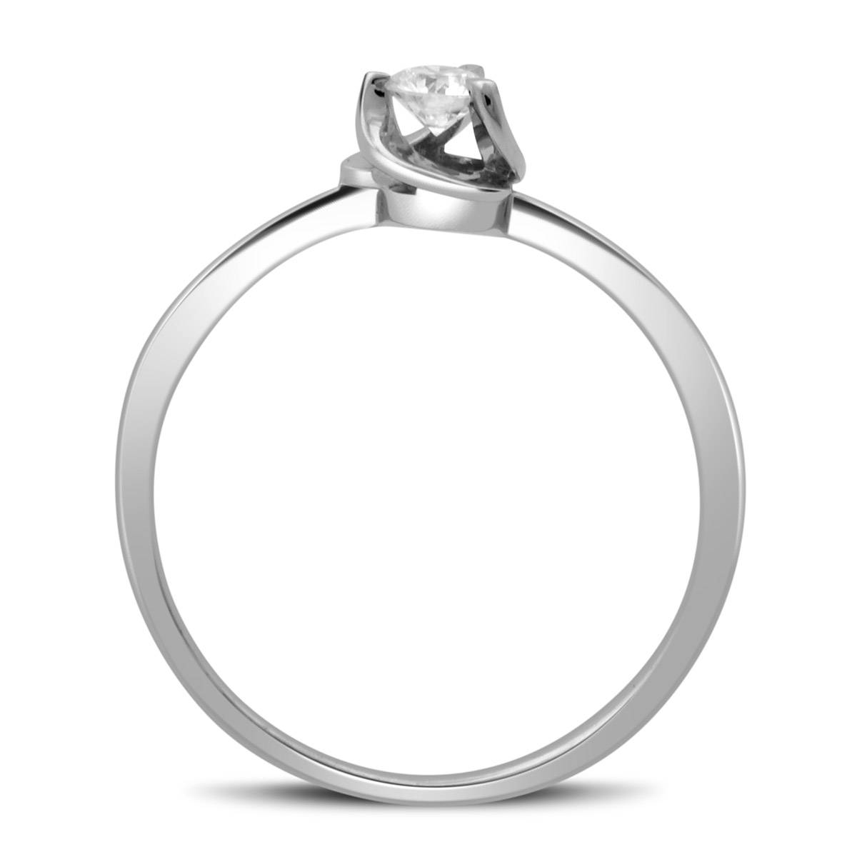 Помолвочное кольцо из белого золота с бриллиантом (029101)