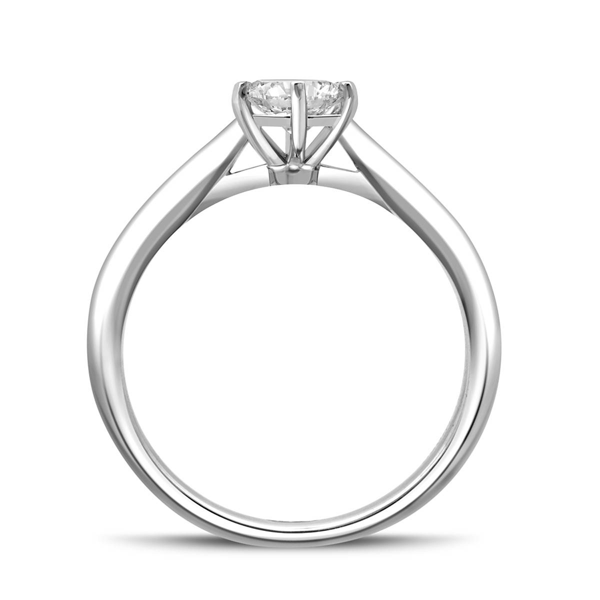 Помолвочное кольцо из платины с бриллиантом (048230)