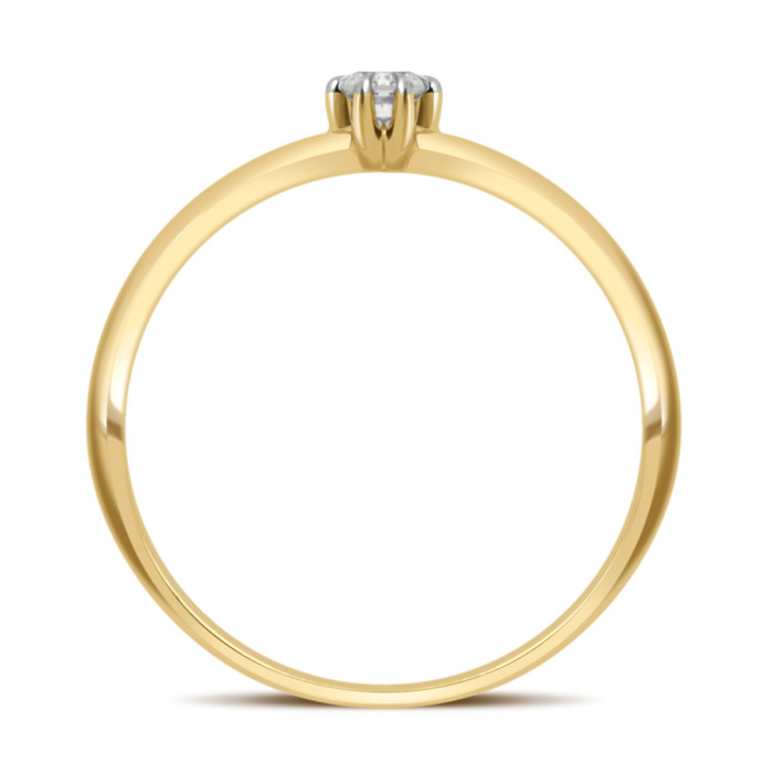 Помолвочное кольцо из жёлтого золота с бриллиантом (032740)