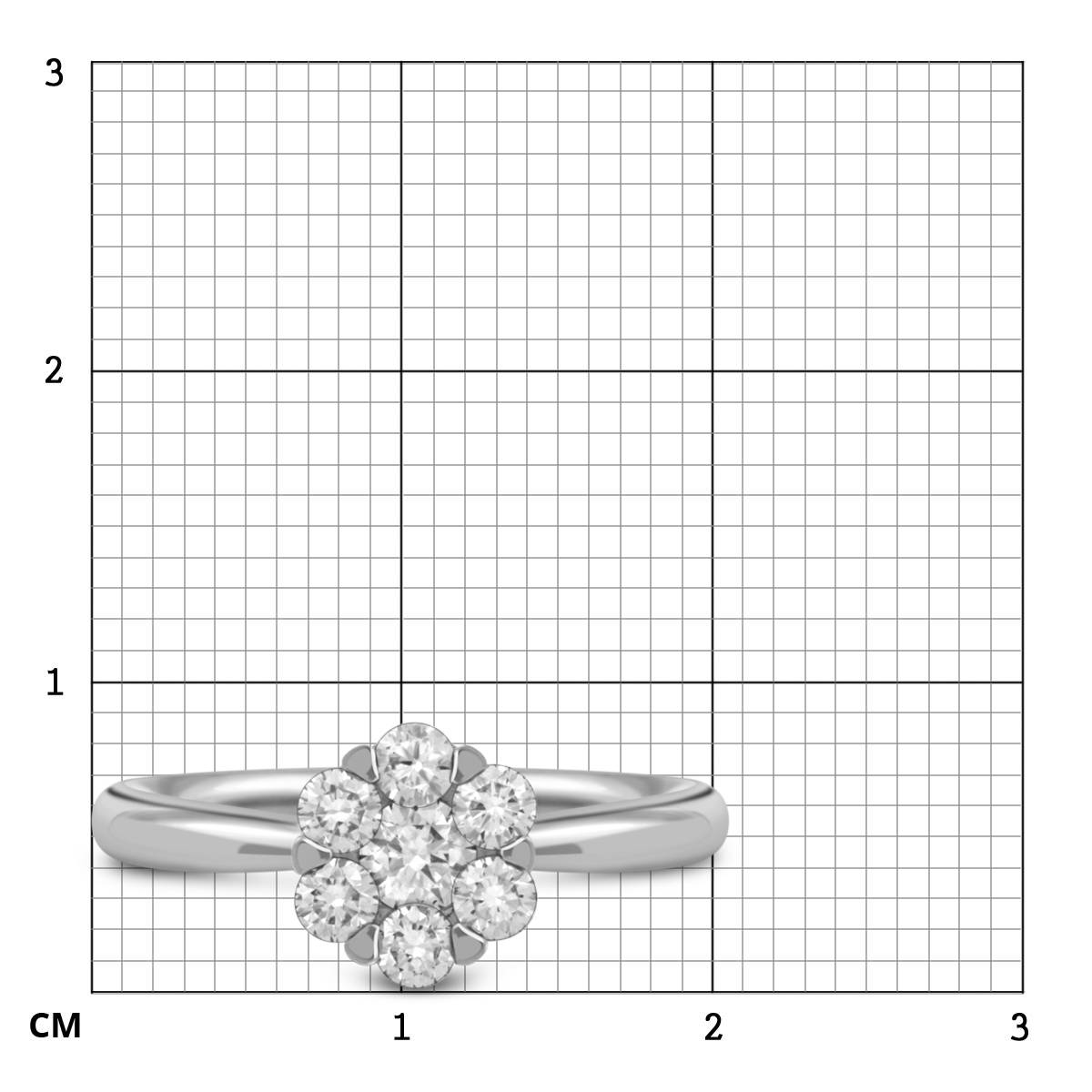 Кольцо из белого золота с бриллиантами 