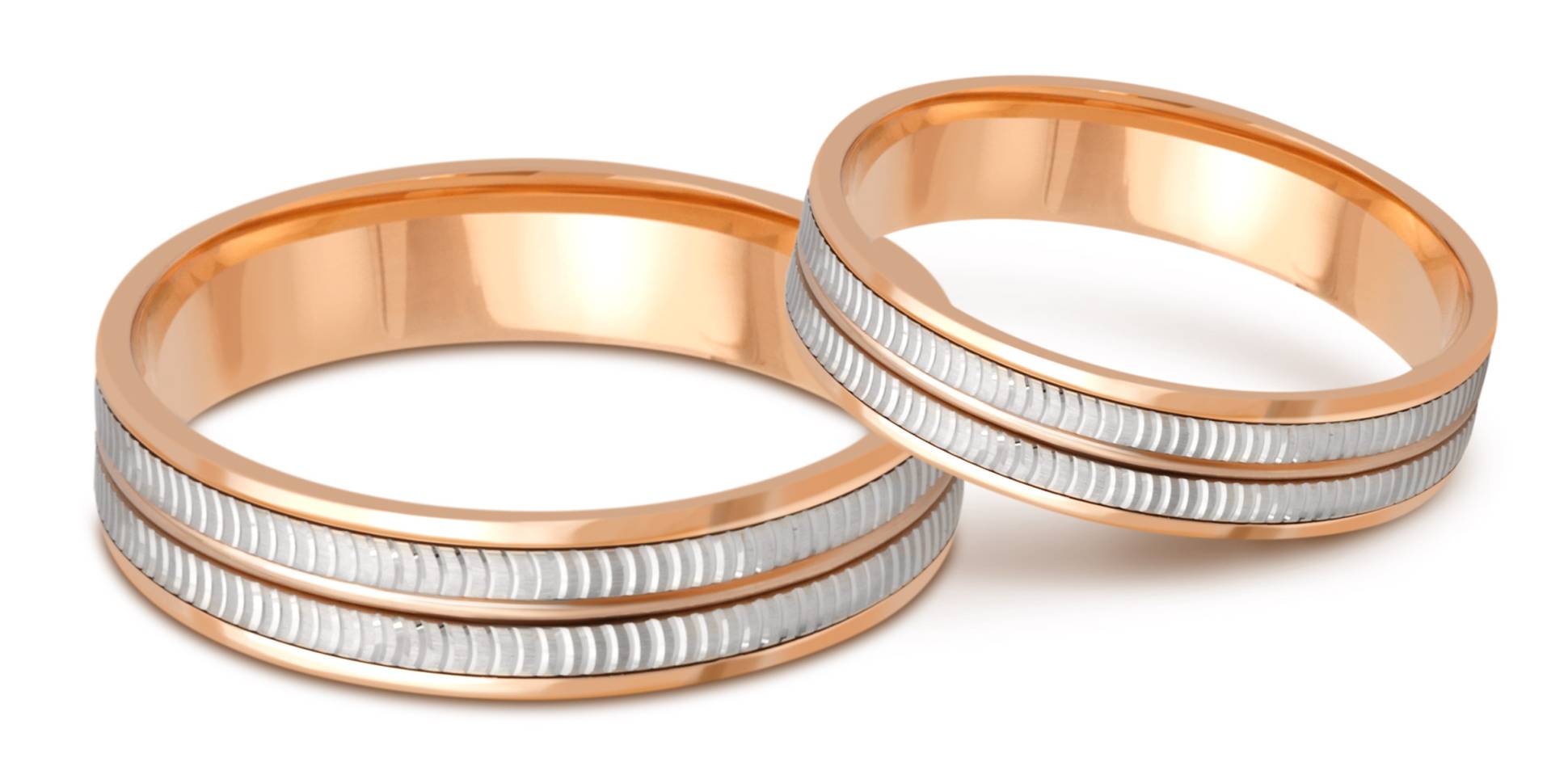 Обручальное кольцо из комбинированного золота (037362)