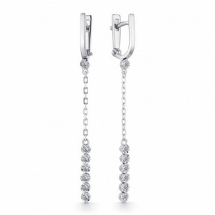 Серьги из белого золота с бриллиантами (041397)