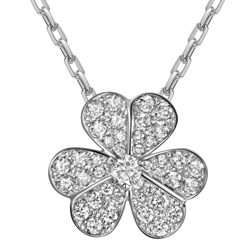 Колье из белого золота с бриллиантами (060962)