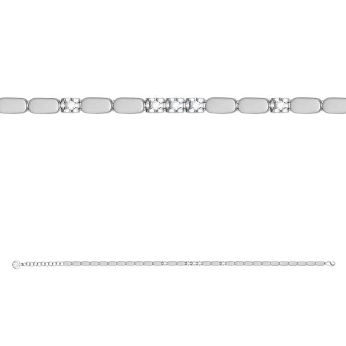Браслет из белого золота с бриллиантами (050516)