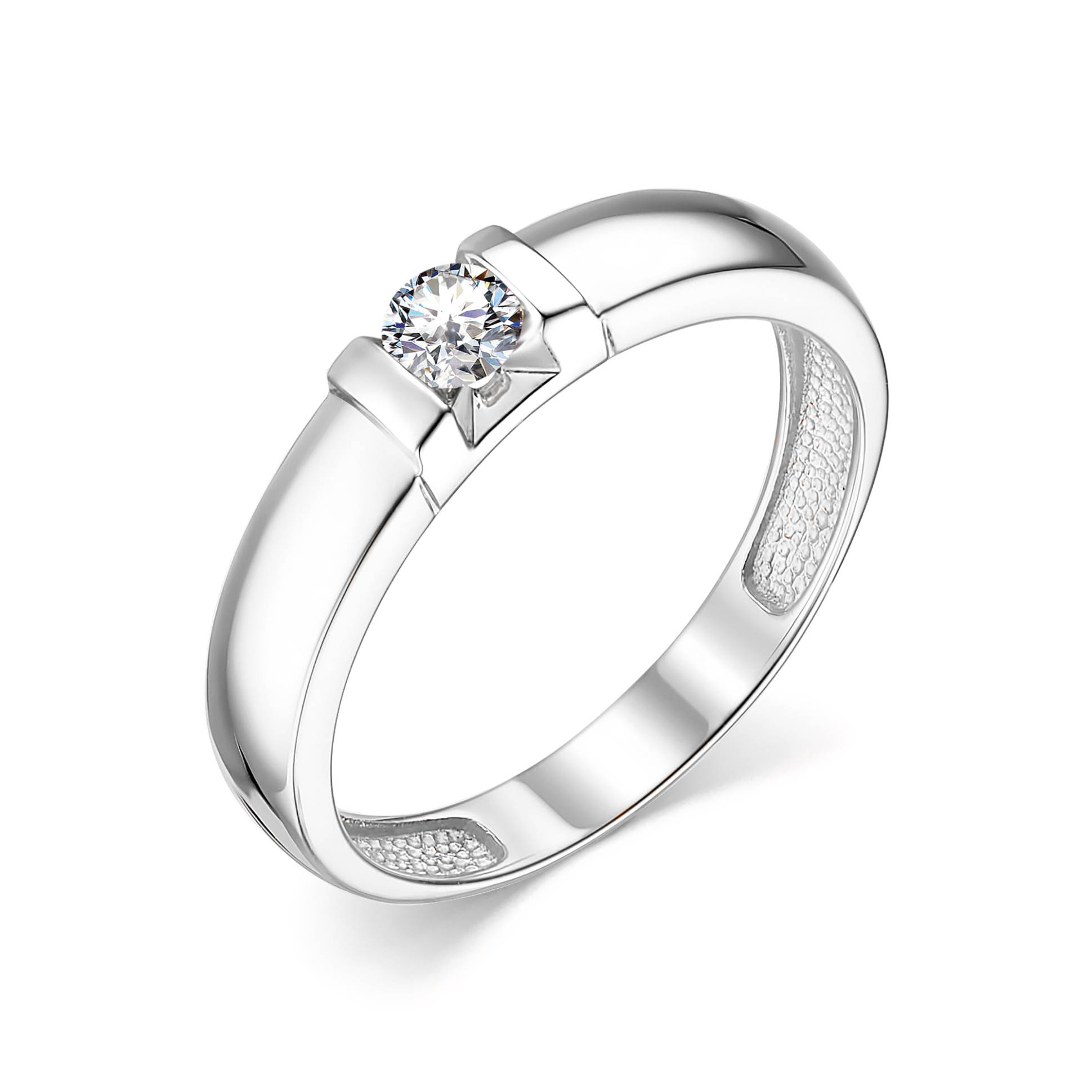 Помолвочное кольцо из белого золота с бриллиантом (044355)