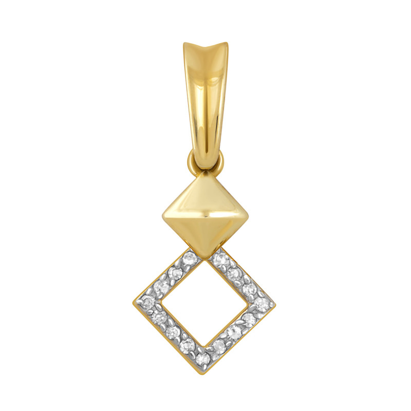 Кулон из жёлтого золота с бриллиантами (046331)