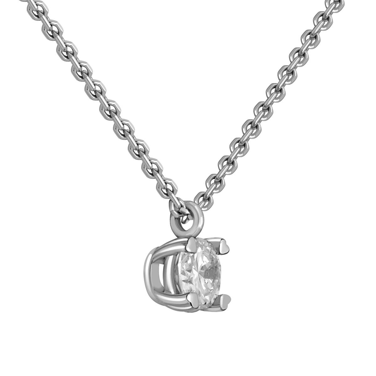 Колье из платины с бриллиантом (050824)