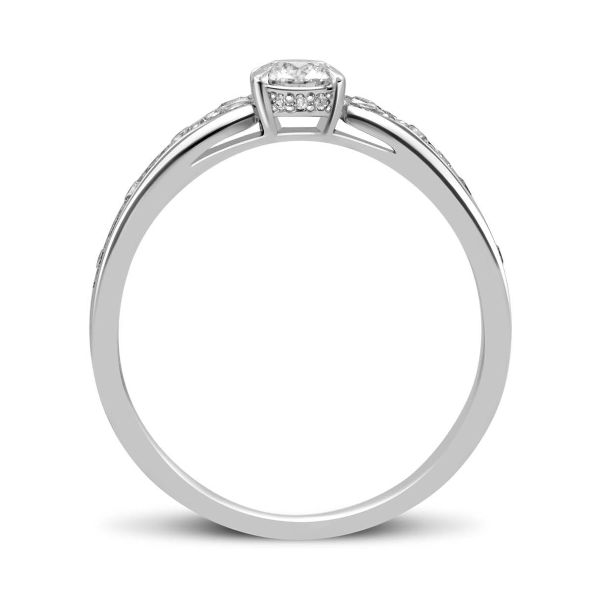 Помолвочное кольцо из белого золота с бриллиантом (026251)