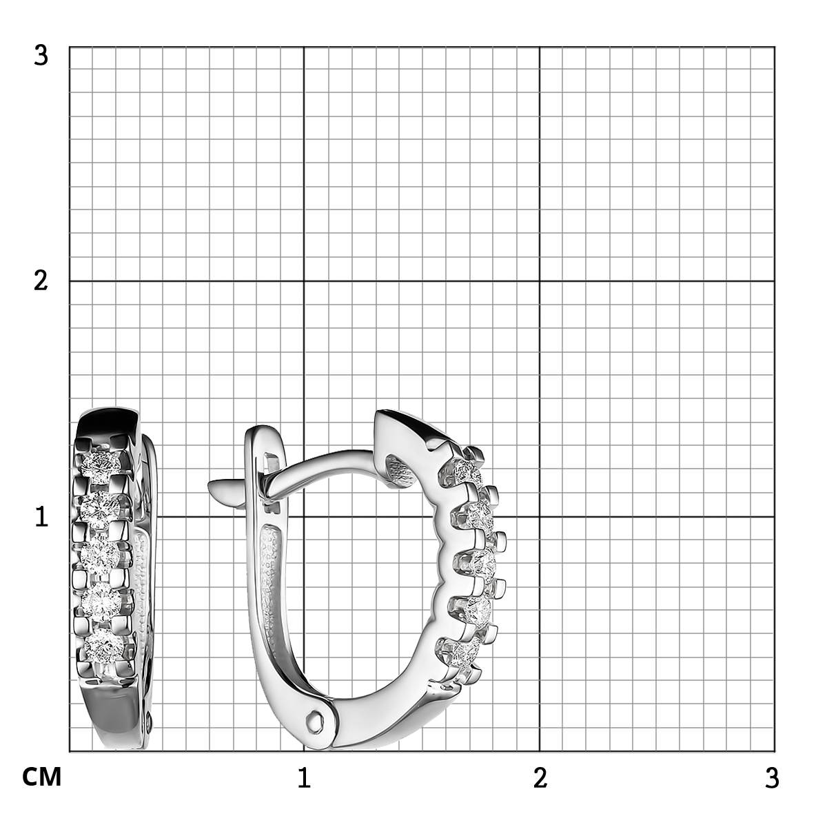 Серьги из белого золота с бриллиантами (055204)