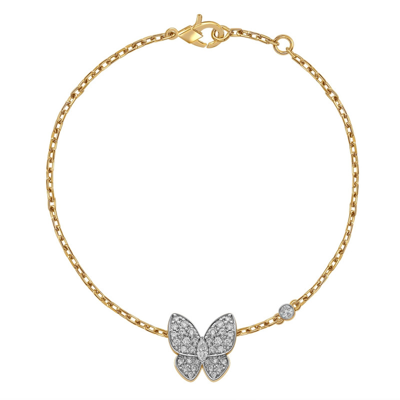 Браслет из жёлтого золота с бриллиантами 