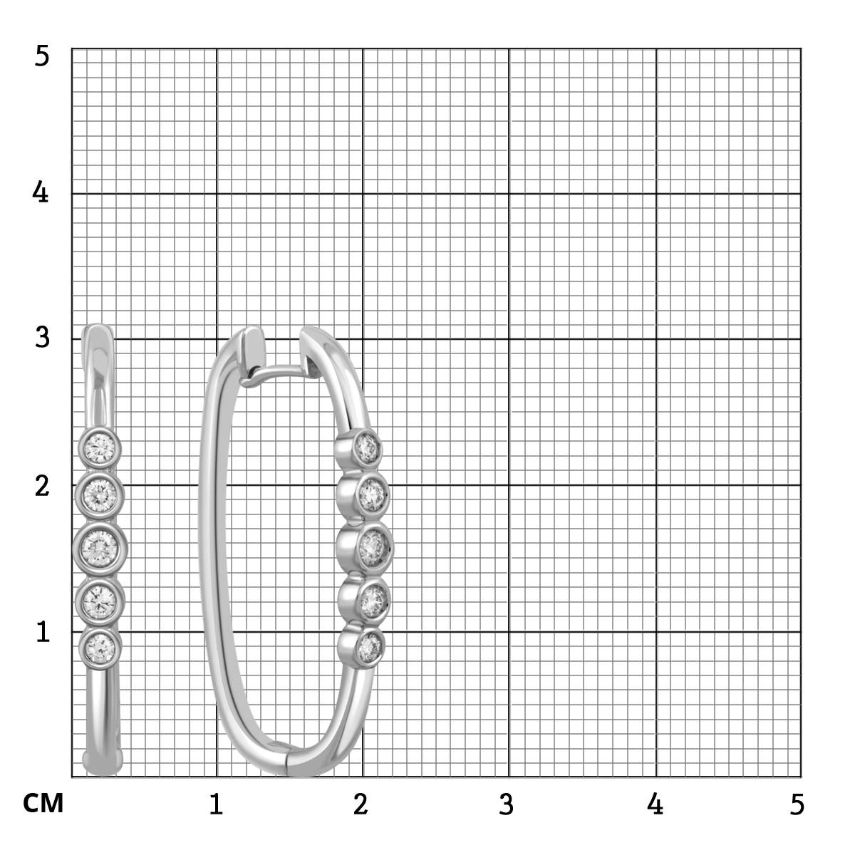 Серьги из белого золота с бриллиантами 