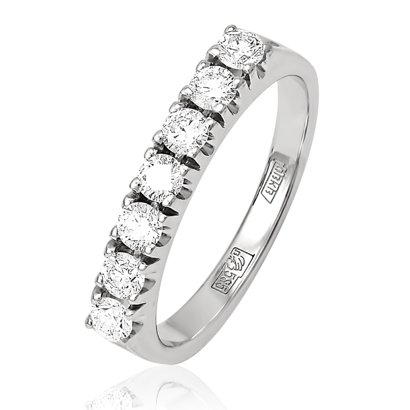 Кольцо из белого золота с бриллиантами (053114)