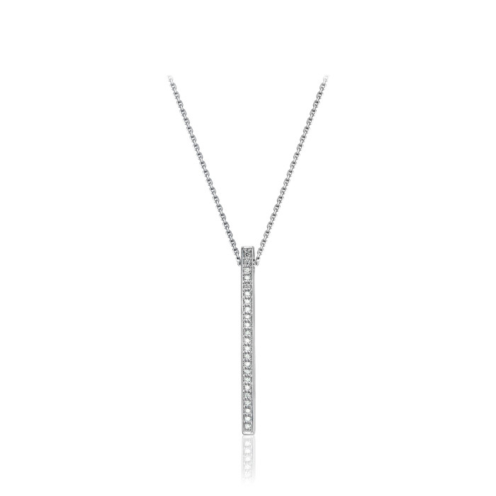 Колье из белого золота с бриллиантами (050901)