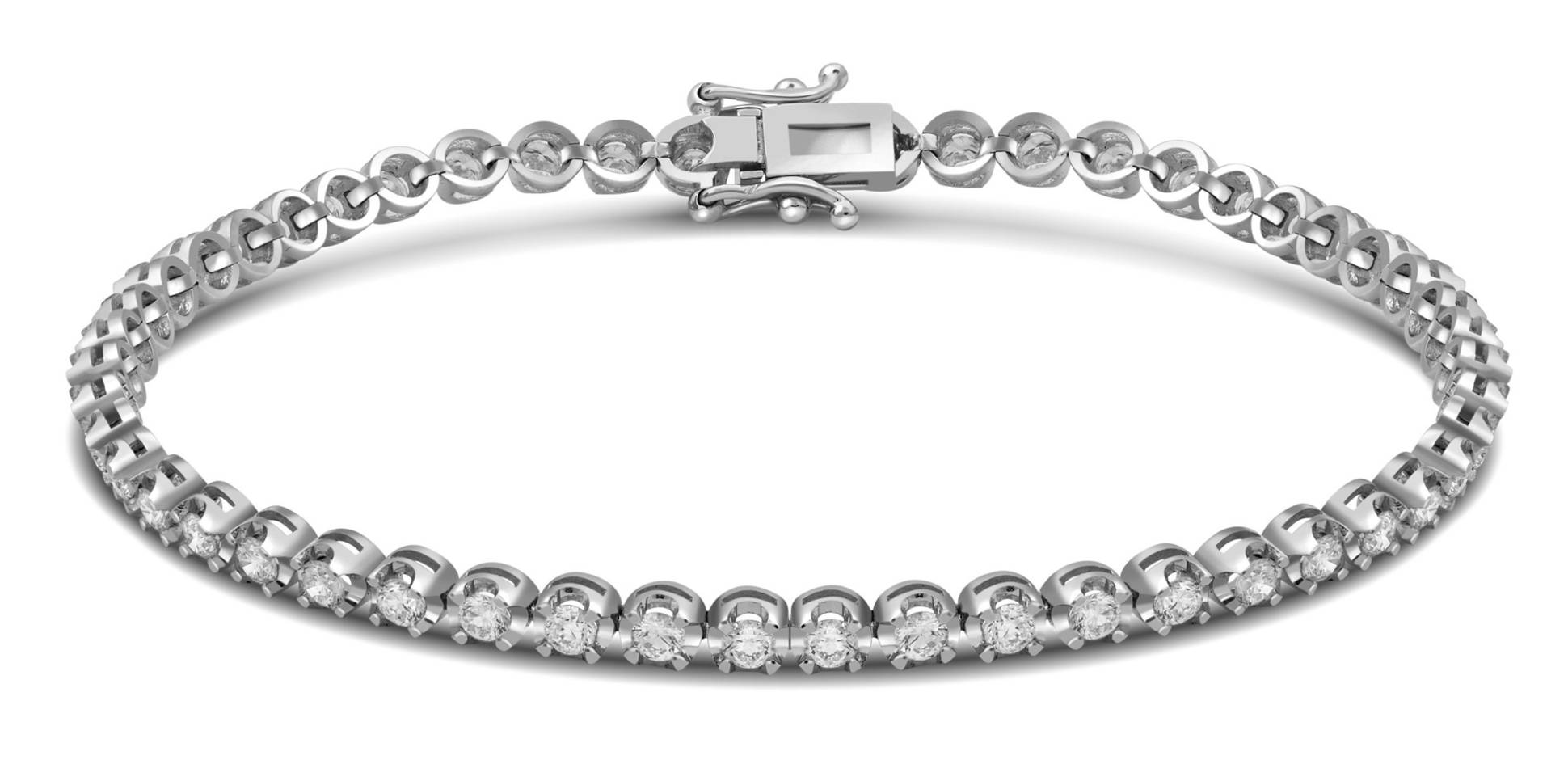 Браслет из белого золота с бриллиантами (025289)