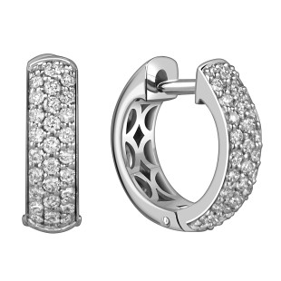 Серьги из белого золота с бриллиантами (059588)