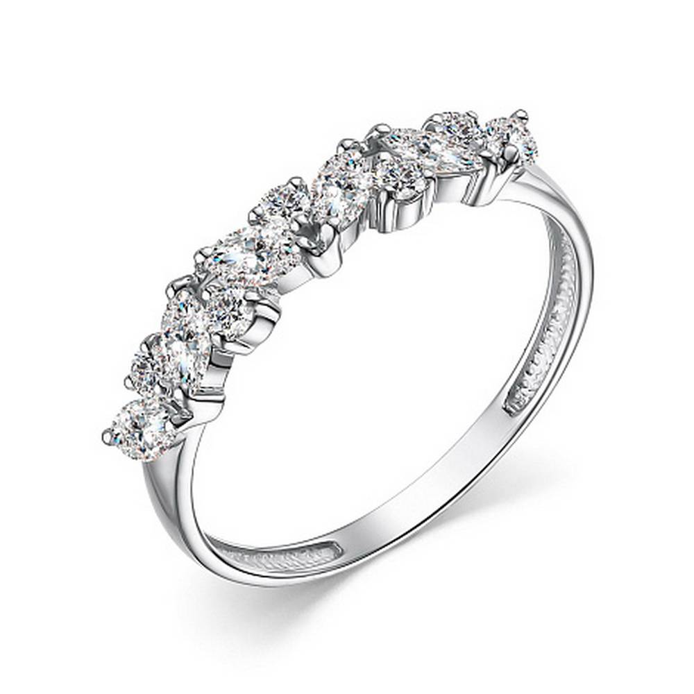 Кольцо из белого золота с бриллиантами (053685)