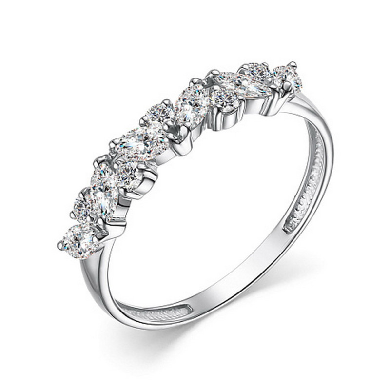 Кольцо из белого золота с бриллиантами (053685)