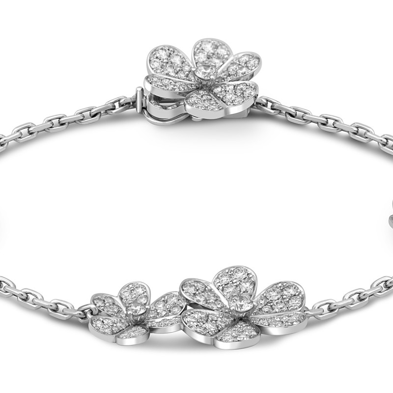 Браслет из белого золота с бриллиантами (047532)