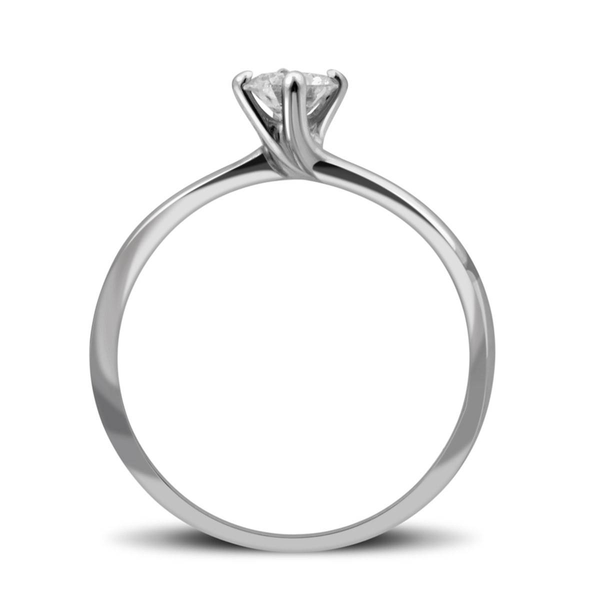 Помолвочное кольцо из белого золота с бриллиантом (027747)