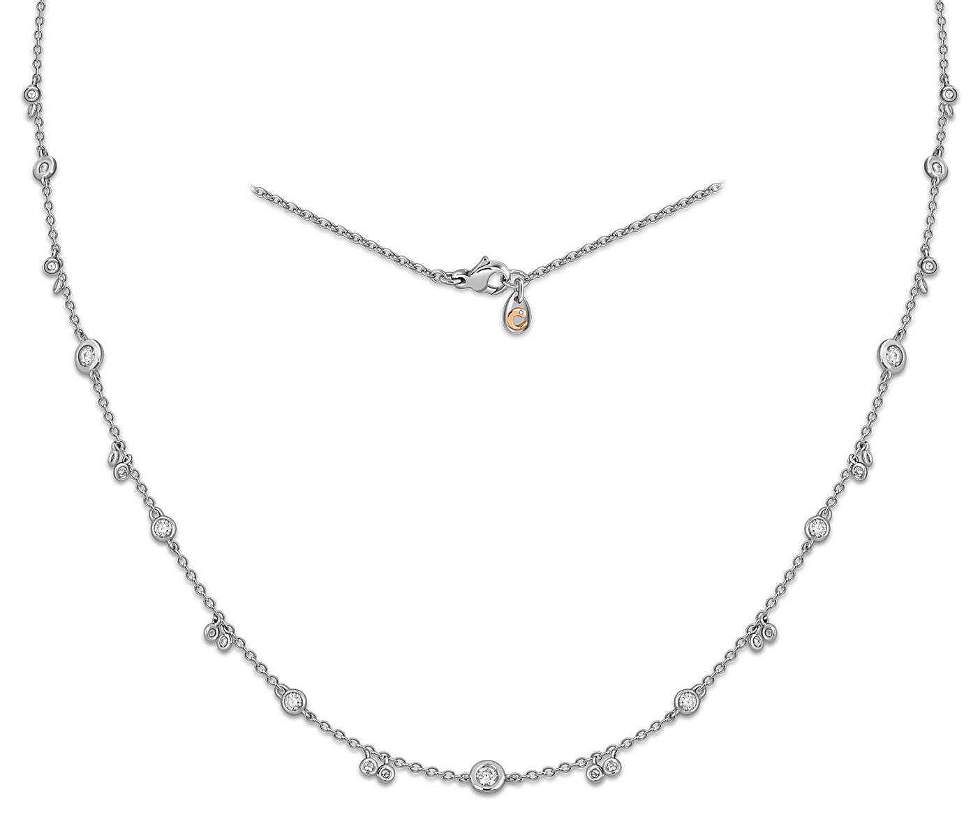 Колье из белого золота с бриллиантами 