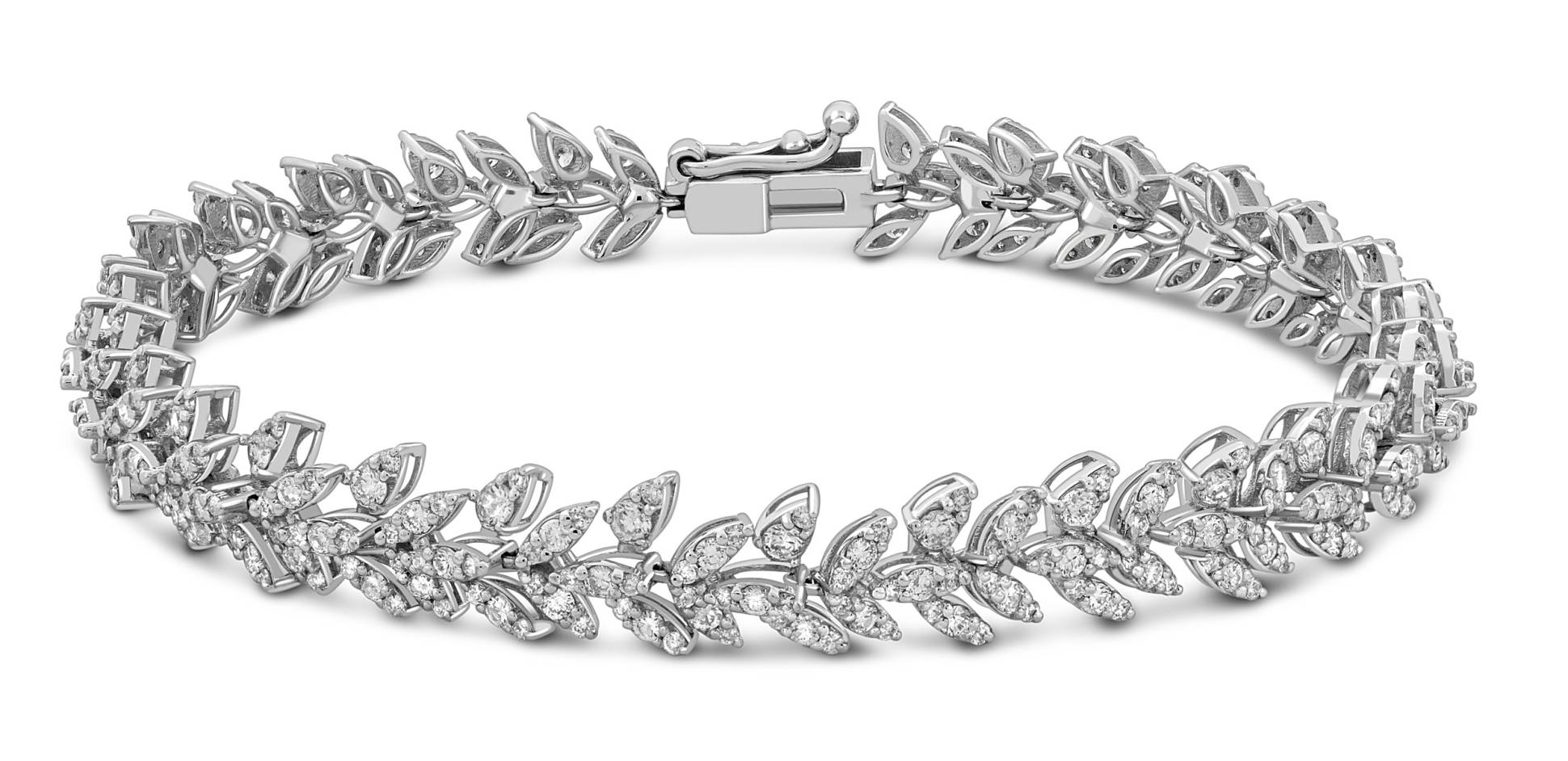 Браслет из белого золота с бриллиантами (050744)