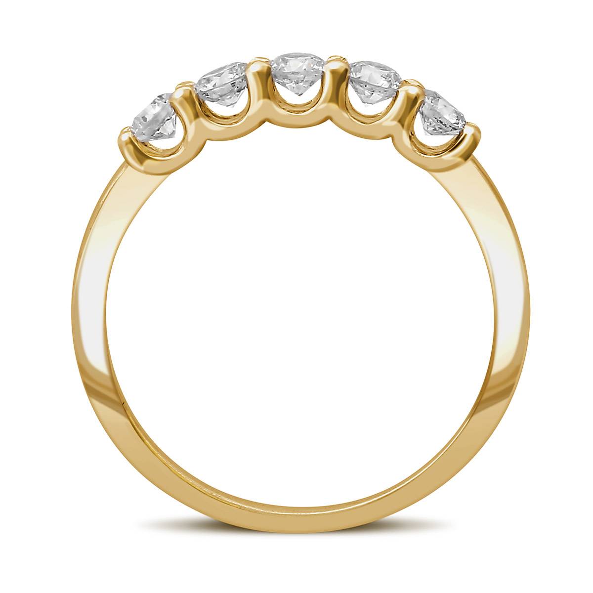 Кольцо из жёлтого золота с бриллиантами (037679)