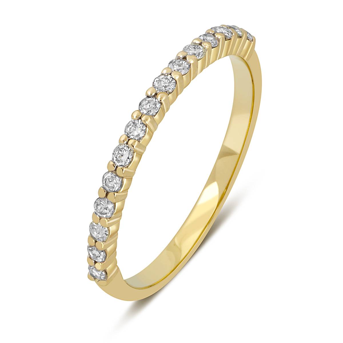 Обручальное кольцо из жёлтого золота с бриллиантами (050809)