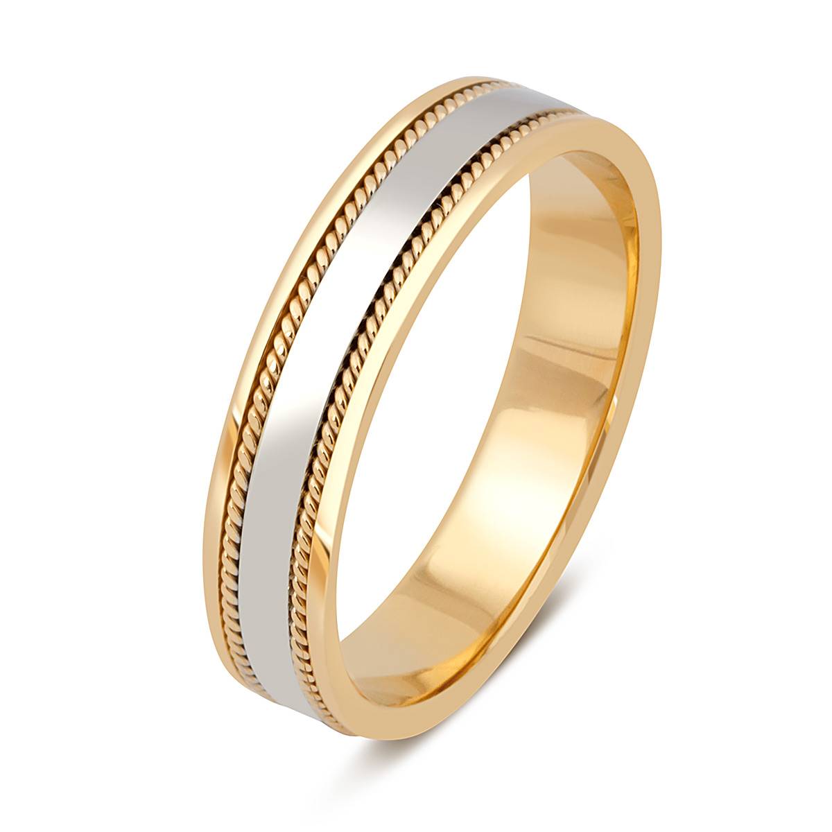 Обручальное кольцо из комбинированного золота (010438)