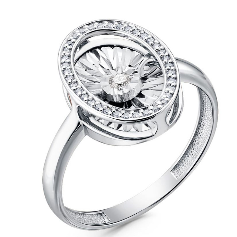 Кольцо из белого золота с бриллиантами (057519)