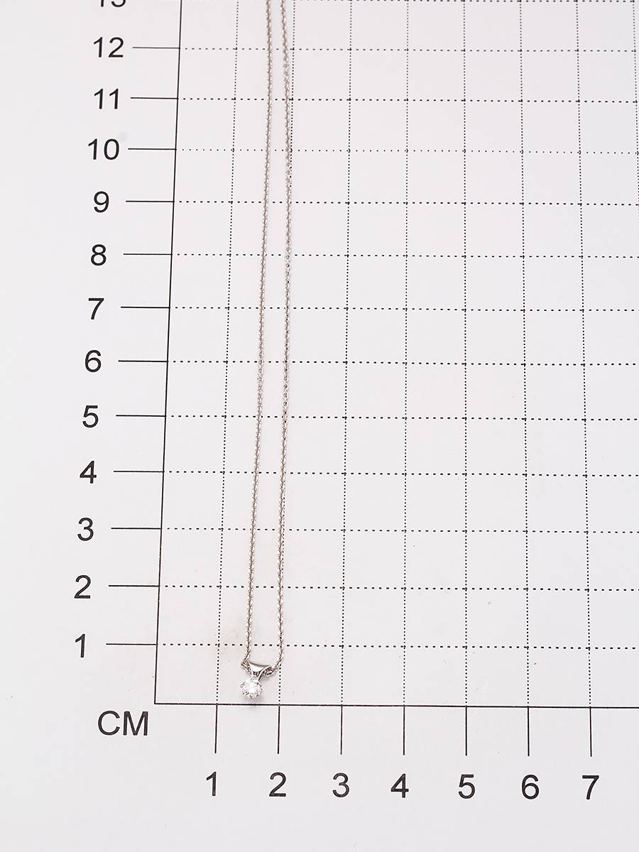 Колье из белого золота с бриллиантом (031646)