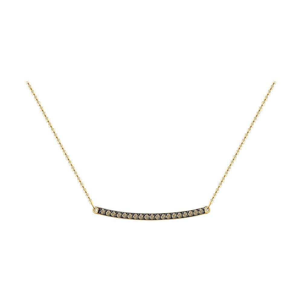 Колье из красного золота с бриллиантами (045242)